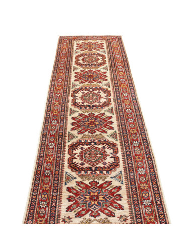 Hand Made Rug Kazak Fine Pakistan 82x268 Ivory