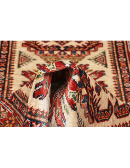 Hand Made Rug Kazak Fine Pakistan 82x268 Ivory