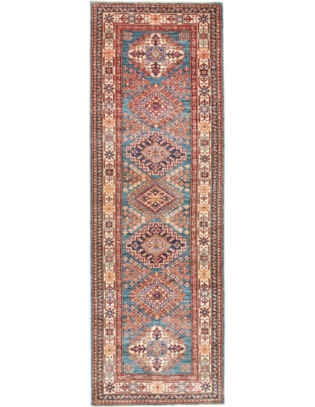 Hand Made Rug Kazak Fine Pakistan 85x271 Petrol