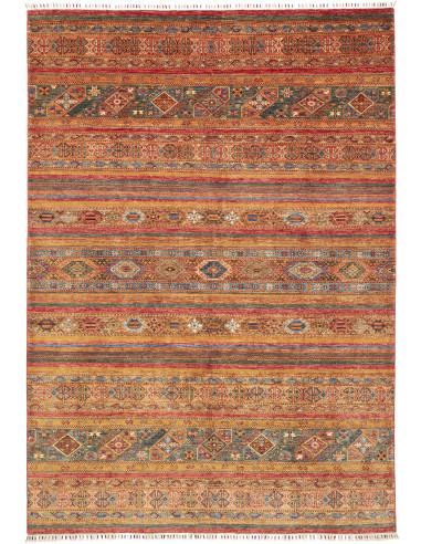Hand Made Rug Samarkand Pakistan 203x294 Rust B