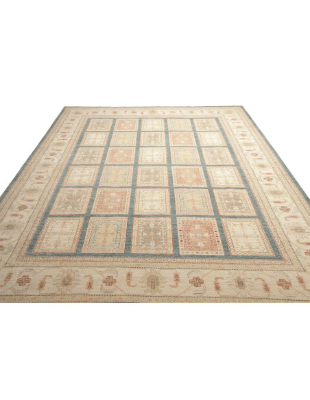 Rug Bakhteari Pakistan maroon white 302x392