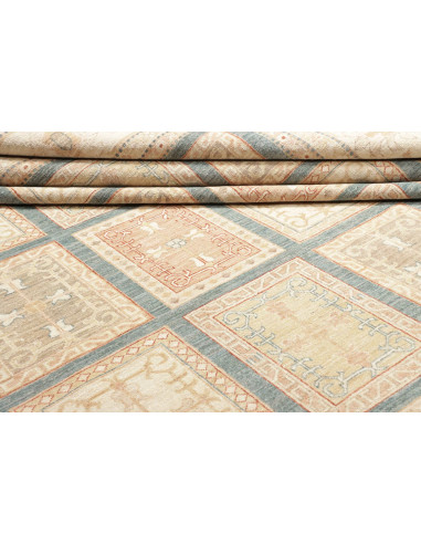 Tappeto Bakhteari Pakistan marrone bianco 302x392