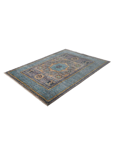 Hand Made Rug Kairo Pakistan 149x203 Petrol Blu