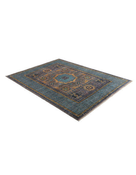 Hand Made Rug Kairo Pakistan 149x203 Petrol Blu