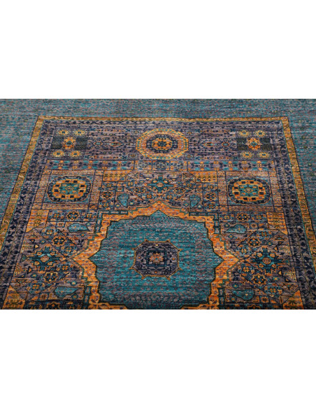 Hand Made Rug Kairo Pakistan 149x203 Petrol Blu