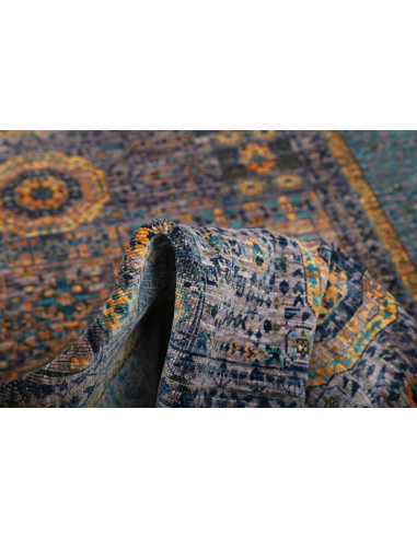 Hand Made Rug Kairo Pakistan 149x203 Petrol Blu