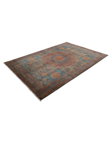 Hand Made Rug Kairo Pakistan 174x247 Blue Brick
