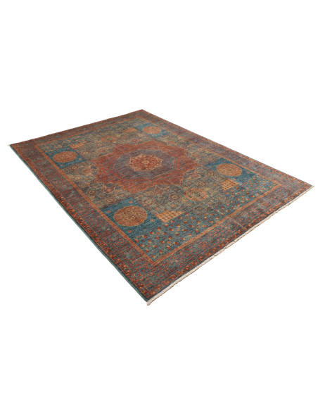 Hand Made Rug Kairo Pakistan 174x247 Blue Brick