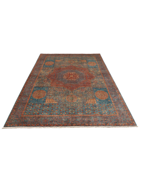 Hand Made Rug Kairo Pakistan 174x247 Blue Brick