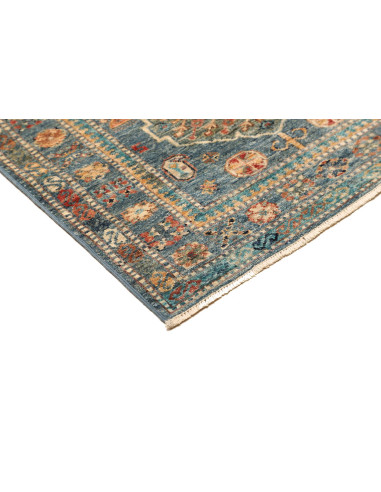 Hand Made Rug Kazak Fine Pakistan 79x301 Petrol