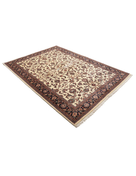 Tappeto Bidjar con seta Persia beige marrone 170x241