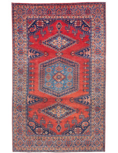 Tappeto Originale Wiss Persia 228x367 Rosso Blu