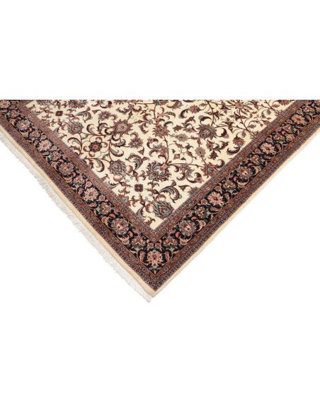 Tappeto Bidjar con seta Persia beige marrone 170x241