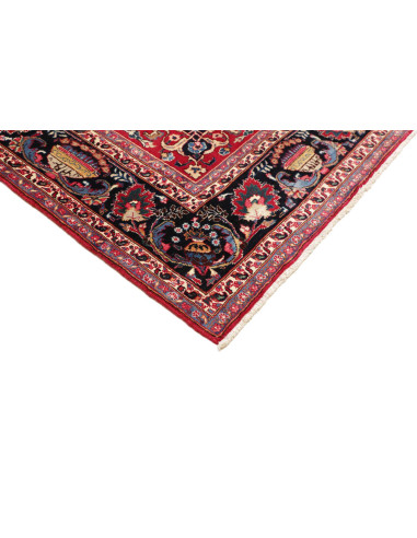 Hand Made Rug Mashad Persia 246x335 Red Dark Bl