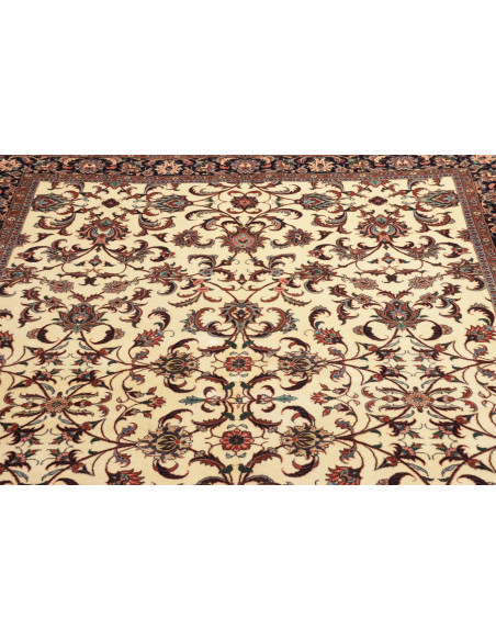 Tappeto Bidjar con seta Persia beige marrone 170x241