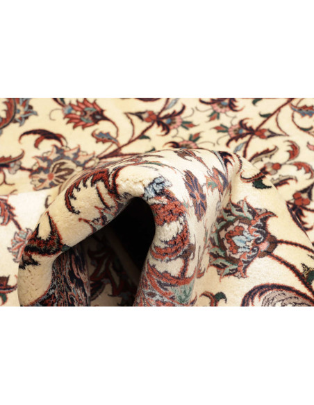 Tappeto Bidjar con seta Persia beige marrone 170x241