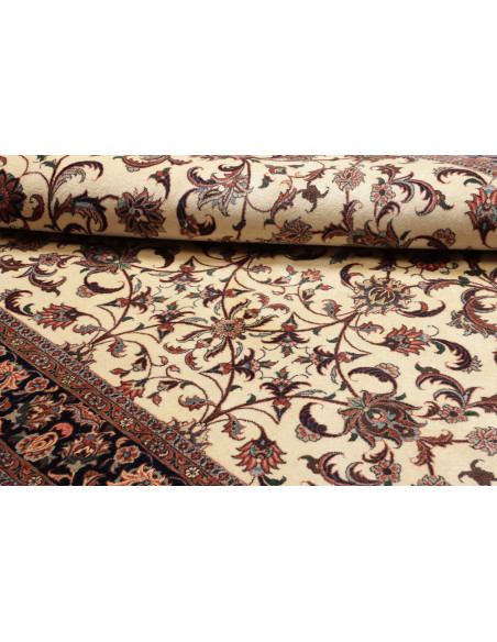 Tappeto Bidjar con seta Persia beige marrone 170x241