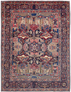 Hand Made Rug Kashmar Persia 300x394 Dark Blue