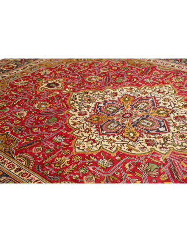 Hand Made Rug Tabriz Persia 247x340 Ruby Red Mi