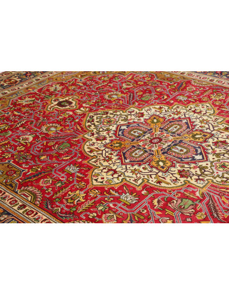 Hand Made Rug Tabriz Persia 247x340 Ruby Red Mi