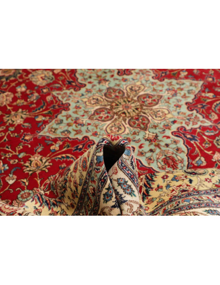 Hand Made Rug Tabriz Persia 290x385 Red Ivory