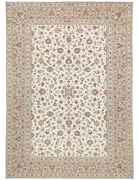 Hand Made Rug Kashan Persia 258x358 Ivory Blue