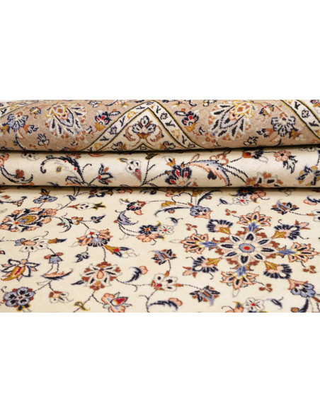 Hand Made Rug Kashan Persia 258x358 Ivory Blue