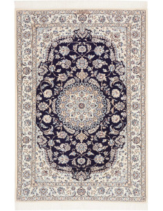 Tappeto Nain 6La Persia bianco grigio 103x152