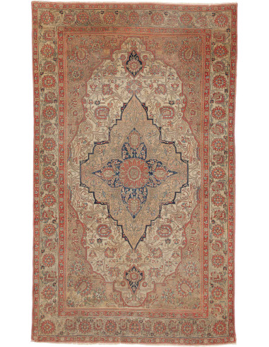 Hand Made Rug Antik Persia 130x220 Beige Red