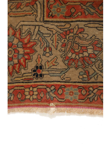 Hand Made Rug Antik Persia 130x220 Beige Red