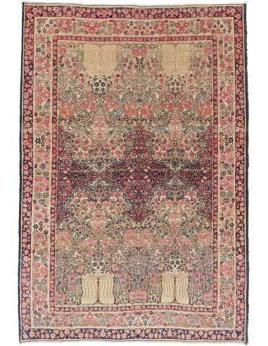 Hand Made Rug Antik Persia 138x206 Dark Red Ivo