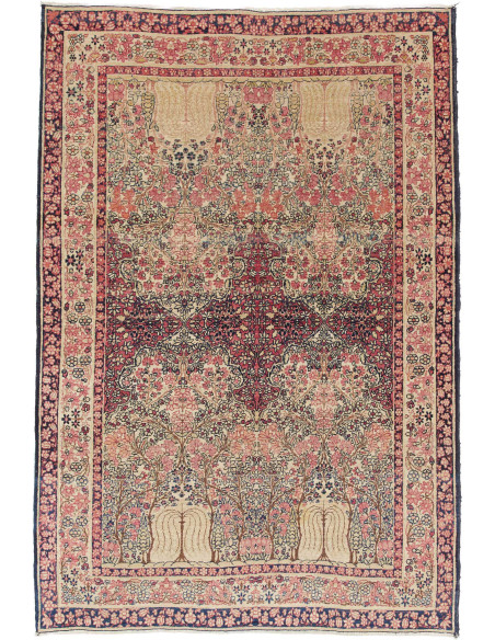 Hand Made Rug Antik Persia 138x206 Dark Red Ivo