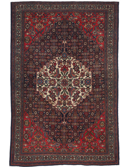 Hand Made Rug Antik Persia 130x200 Red Dark Blu