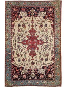 Hand Made Rug Antik Persia 142x208 Ivory Red
