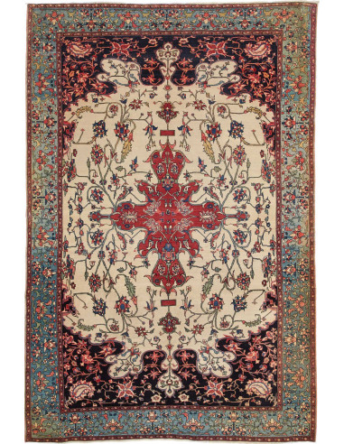 Hand Made Rug Antik Persia 142x208 Ivory Red