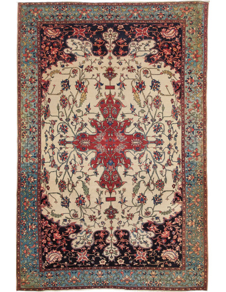 Hand Made Rug Antik Persia 142x208 Ivory Red