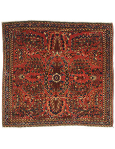 Hand Made Rug Antik Persia 87x88 Brick Red Dark