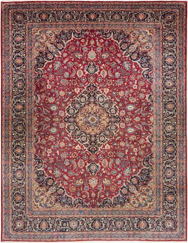 Rug Mashad Persia brown grey 290x380