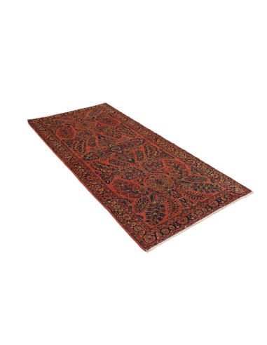 Hand Made Rug Antik Persia 92x200 Rust Red Dark