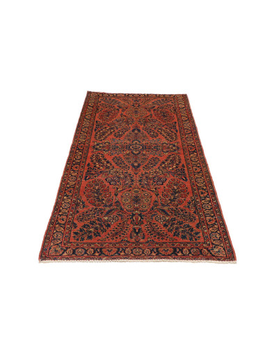 Hand Made Rug Antik Persia 92x200 Rust Red Dark
