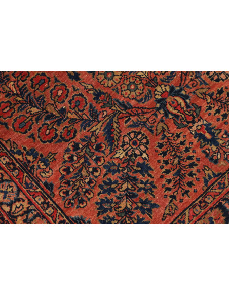 Hand Made Rug Antik Persia 92x200 Rust Red Dark