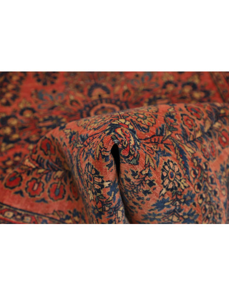 Hand Made Rug Antik Persia 92x200 Rust Red Dark