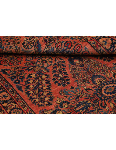 Hand Made Rug Antik Persia 92x200 Rust Red Dark