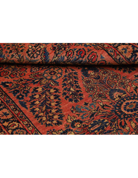 Hand Made Rug Antik Persia 92x200 Rust Red Dark