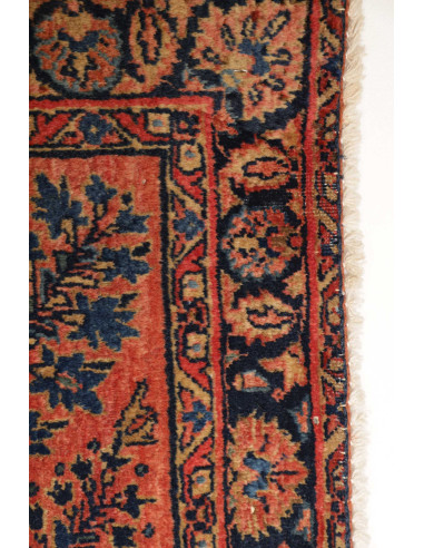 Hand Made Rug Antik Persia 92x200 Rust Red Dark