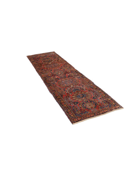Hand Made Rug Antik Persia 80x300 Rust Red Dark