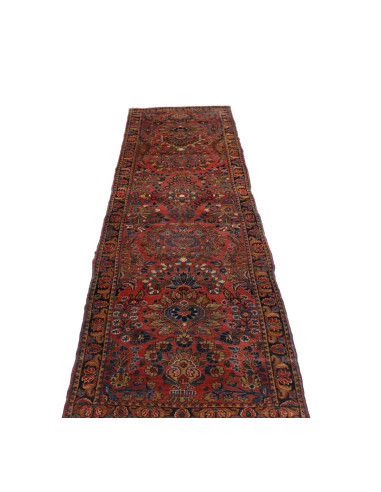 Hand Made Rug Antik Persia 80x300 Rust Red Dark
