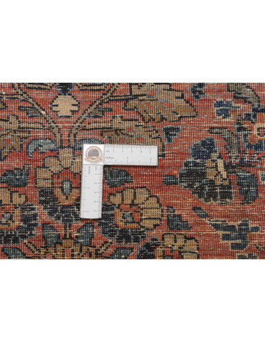 Hand Made Rug Antik Persia 80x300 Rust Red Dark