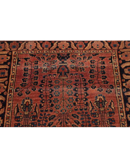 Hand Made Rug Antik Persia 75x195 Rust Red Dark