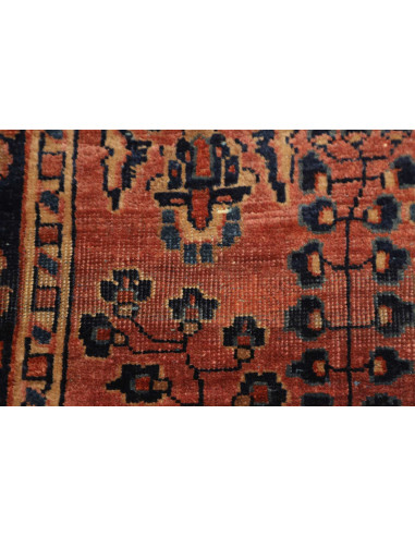 Hand Made Rug Antik Persia 75x195 Rust Red Dark